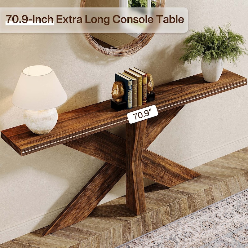 70.9-Inch Long Narrow Wood Console Table for Entryway