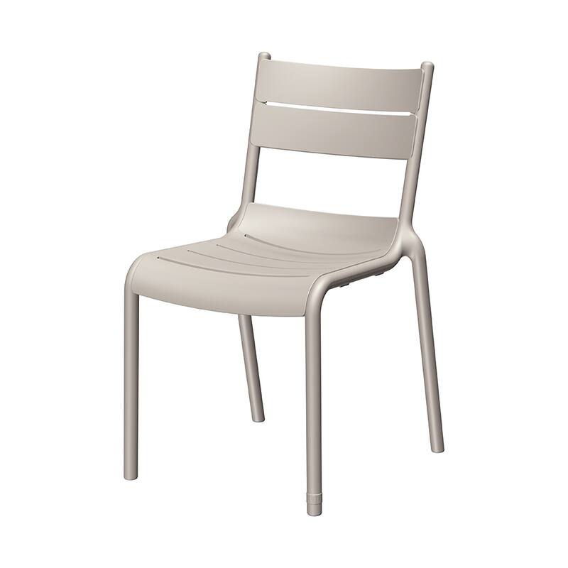Naples Stackable Side Chair, 2 Pcs - Taupe