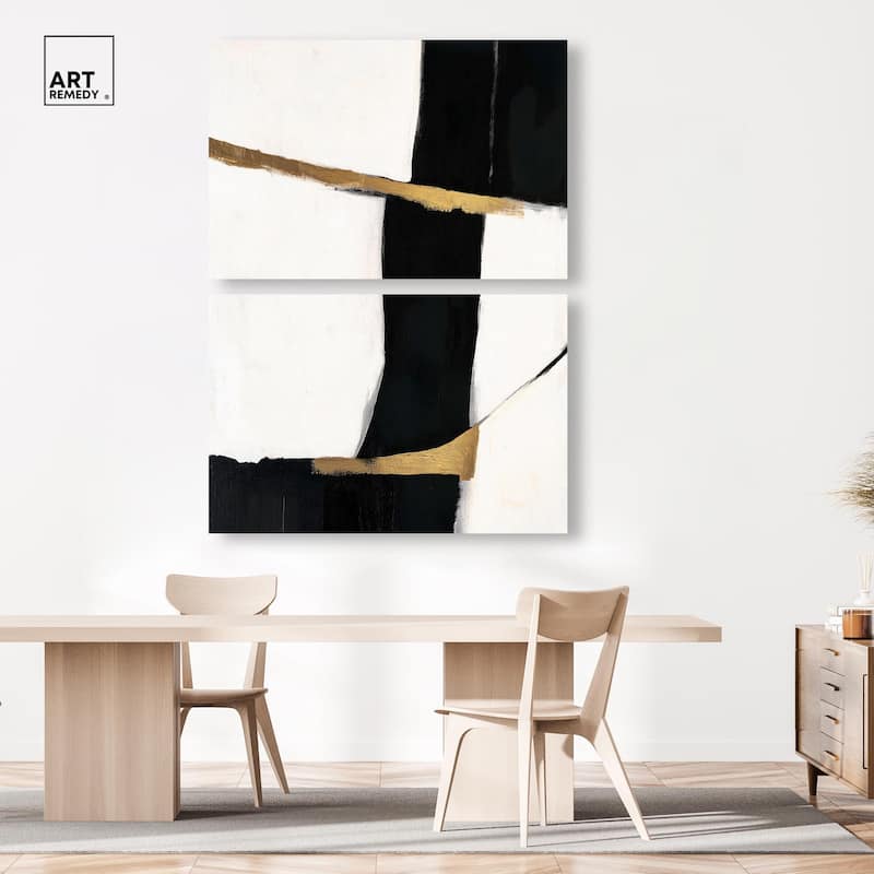 Weight of Black II Canvas Set of 2 by Art Remedy, Gallery Wrapped