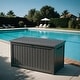 preview thumbnail 7 of 13, 230 Gal. Resin Lockable Patio Outdoor Storage Deck Box for Furniture - 57.9"L x 32.2"W x 33.7"H Black