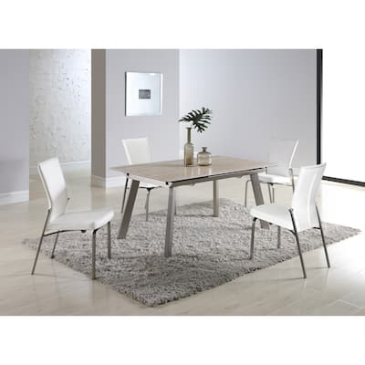 Somette Emery Glass/Ceramic 5-Piece Dining Set