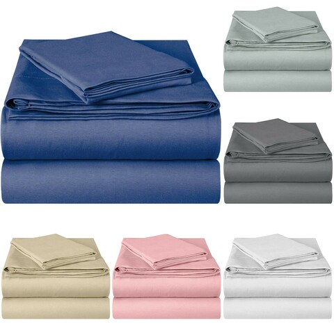 EnvioHome Hotel Quality Soft Cotton Deep Pocket Jersey Knit Sheets Set