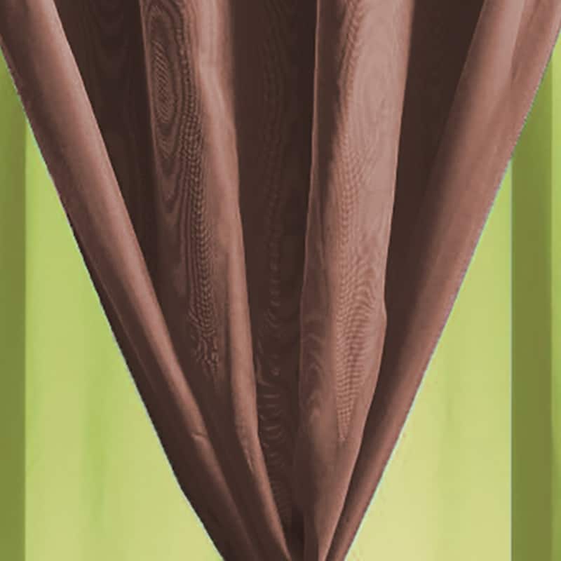 Double Layer Window Extra Wide Curtain Drape Elegant Two-Tone Sheer Curtain
