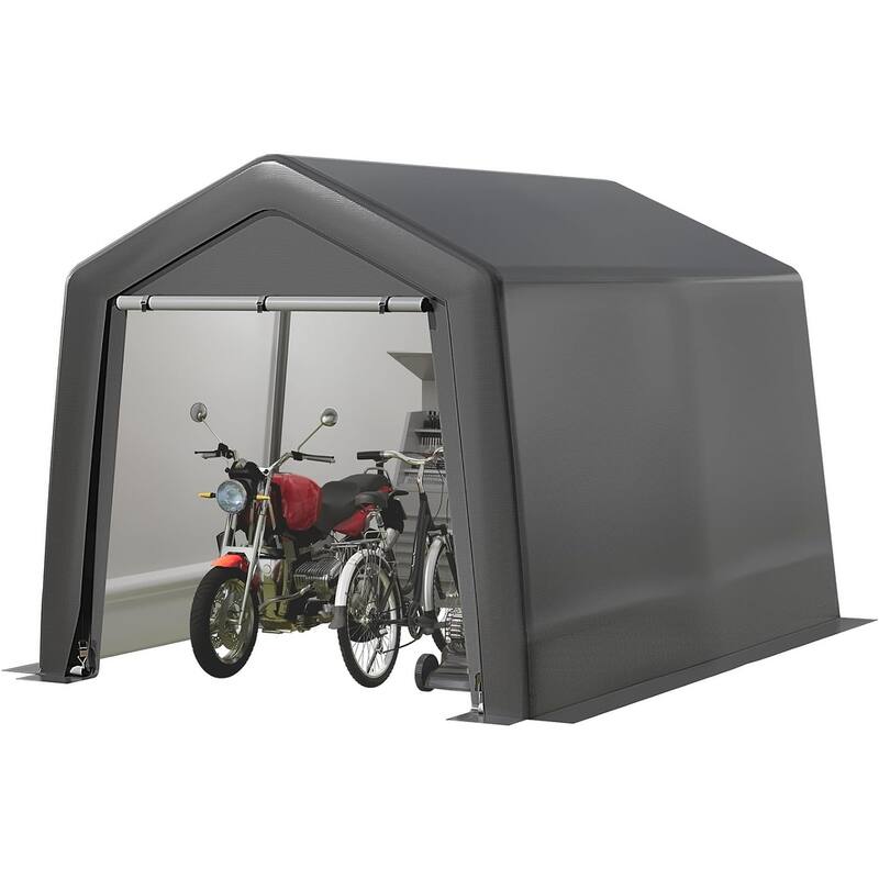 Portable Shed, Outdoor Storage Shelter, Heavy Duty Waterproof Storage Tent Sheds with Roll-up Zipper Door