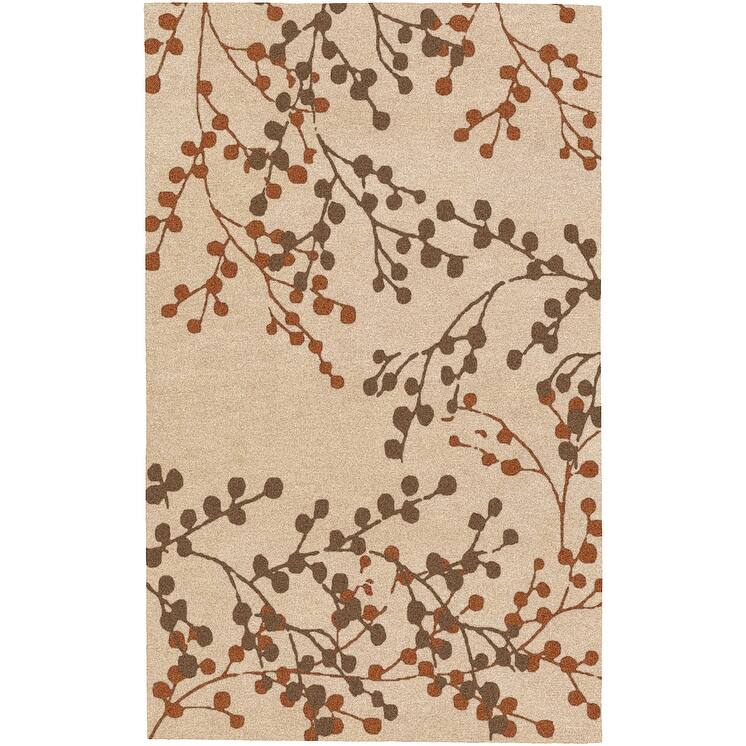Hand-tufted Amador Contemporary Floral Wool Area Rug