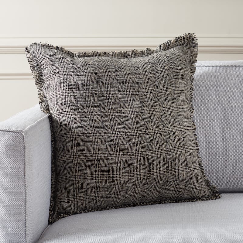 SAFAVIEH Home Inara 20-inch Black/Natural Decorative Pillow