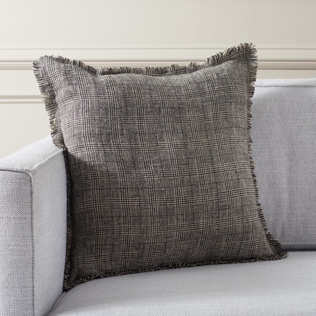 SAFAVIEH Home Inara 20-inch Black/Natural Decorative Pillow