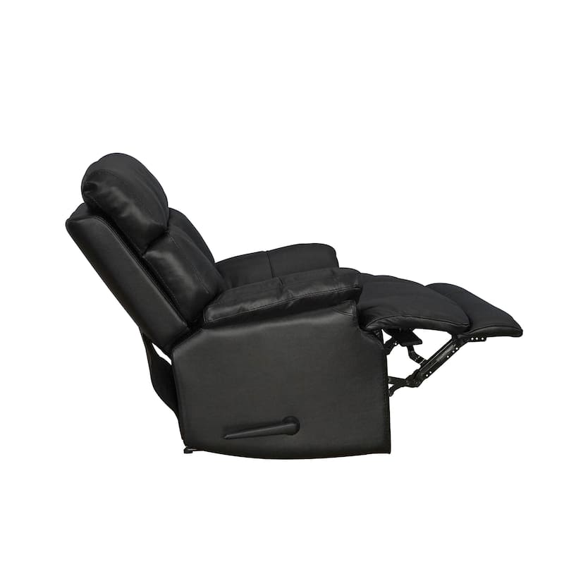 Davin Top Grain Leather Genuine leather Brown Extendable Footrest Manual Recliner