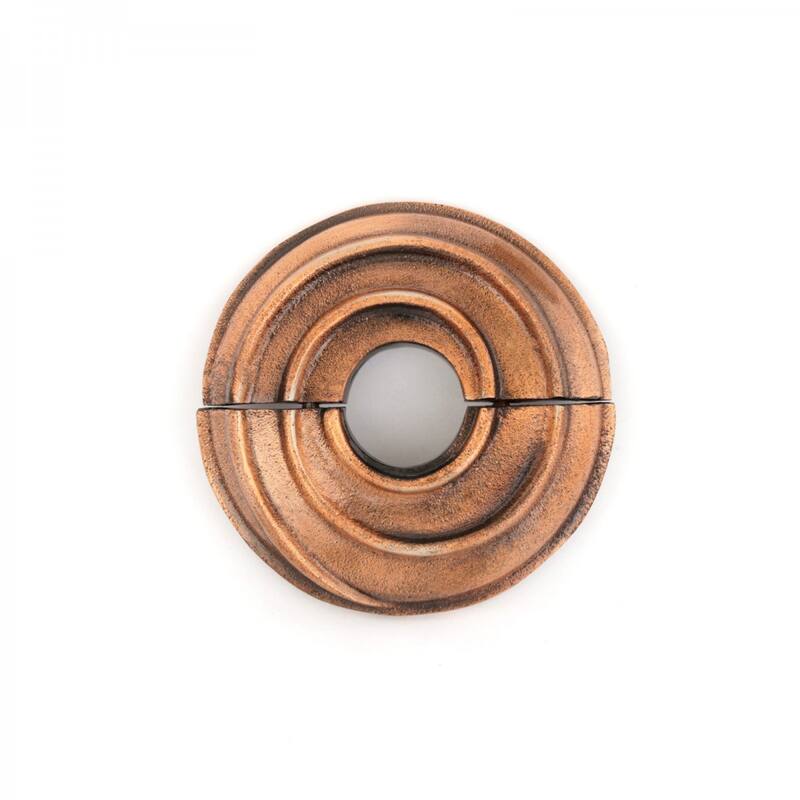 Aluminum Escutcheon Plate 3.13" OD Escutcheon 0.5" IPS Lacquered Antique Copper Finish Radiator Flange Renovators Supply - Brown - Copper