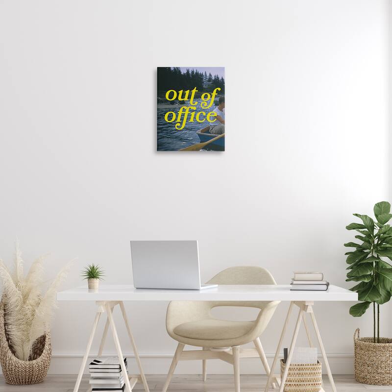 Stupell Out of Office Lake View Canvas Wall Art Design By Victoria Barnes