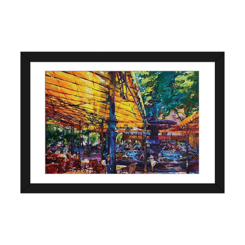 iCanvas "In The Cafe" by Andrii Kutsachenko - Black - 24x32x1