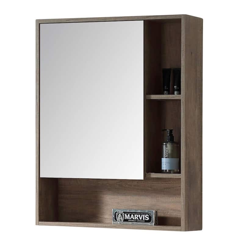Fine Fixtures Surface Mount Bathroom Medicine Cabinet - Left Hand - Shadow Gray