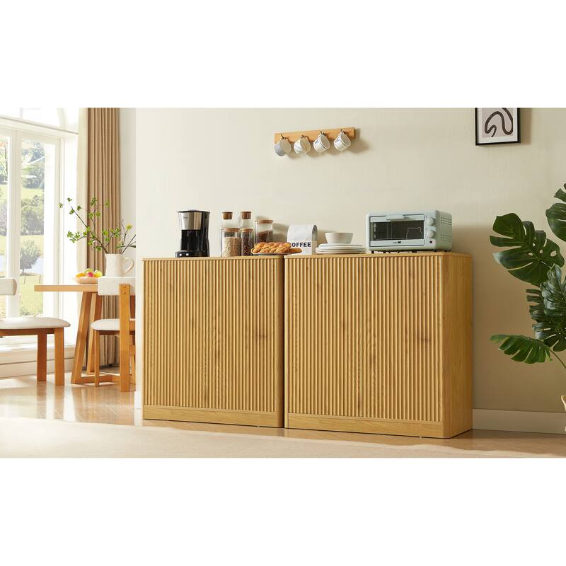 31.5-inch modern wavy sideboard,