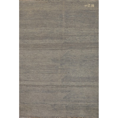 Modern Stripe Gabbeh Oriental Rug Hand-Knotted Wool Carpet - 2'8"x 4'0"