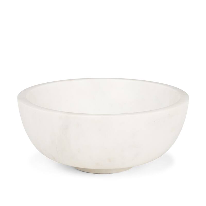 Katora Premium White Marble Bowl - 9.5L x 9.5W x 4.0H