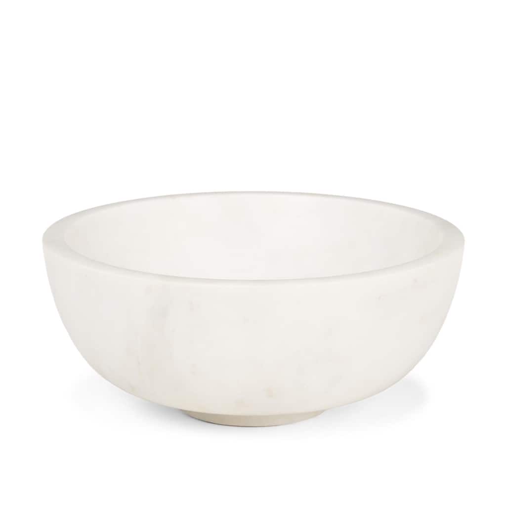 Katora Premium White Marble Bowl - 9.5L x 9.5W x 4.0H