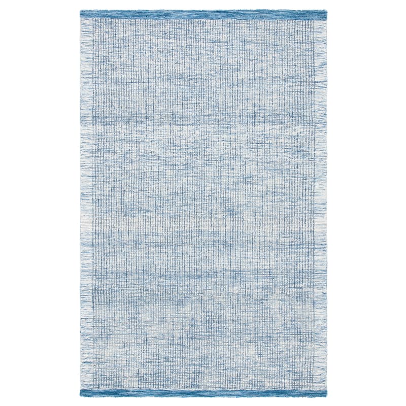 SAFAVIEH Handmade Metro Janin Wool Rug - 6' Square - Ivory/Blue