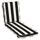 preview thumbnail 20 of 82, Arden Selections ProFoam 2-piece Chaise Acrylic Lounge Cushion Set 72 L x 21 W in - Onyx Black Cabana Stripe