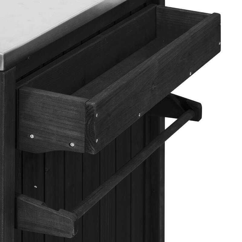 66.5" Outdoor Kitchen Island for Big Green Egg Grills with Drawer