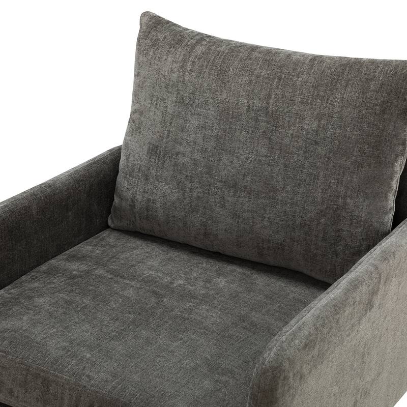Narycia Upholstered Modern Arm Chair with Removable Cushions Set of 2 by HULALA HOME