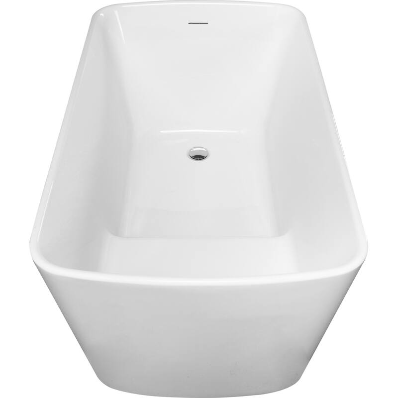 49" Square-shape Acrylic Freestanding Soaking Bathtub