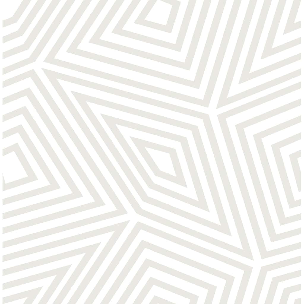 A-Street Prints Platinum Kaleidoscope Wallpaper - N/A