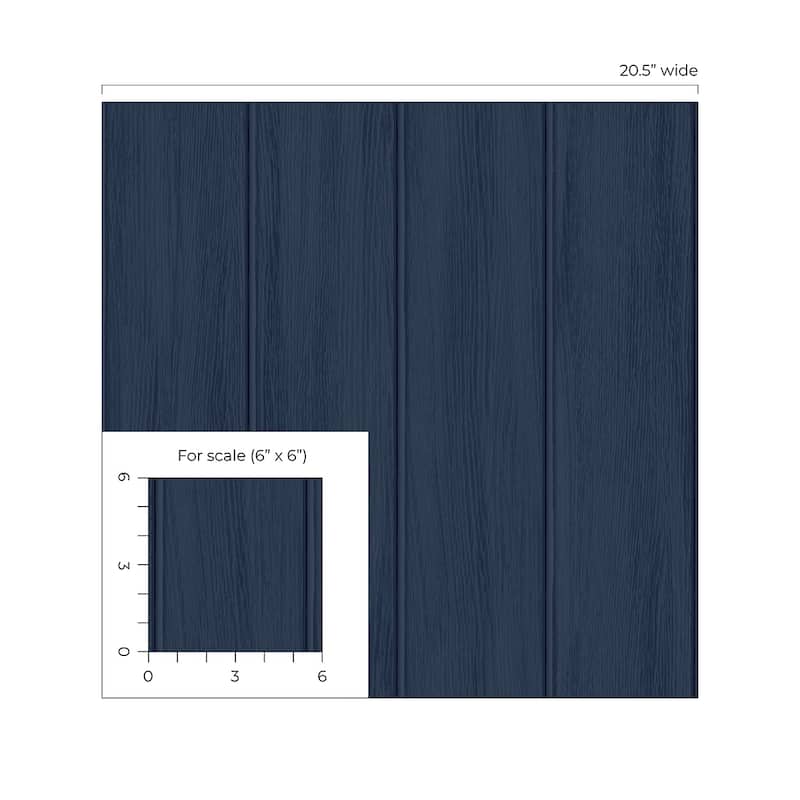 Seabrook Designs Faux Wood Panel Prepasted Wallpaper - 20.5 in. W x 33 ft. L