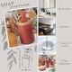 preview thumbnail 51 of 51, Elegant Soap Dispenser - Polyresin and Bamboo Design, Refillable Liquid Pump - 3 L x 3 W X 7 h