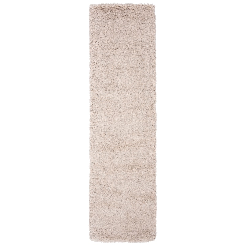 SAFAVIEH Royal Shag Soffia 2-inch Thick Rug - 2' 2" x 8' - Creamy Beige - Runner/Rectangle