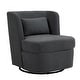 preview thumbnail 7 of 42, Upholstered Swivel Barrel Accent Chair