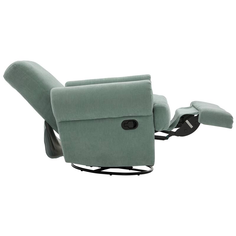 Manual Recliner Sofa Swivel Recliner Rocker Chair with Adjustable Backrest for Living Room, Bedroom, or Nursery