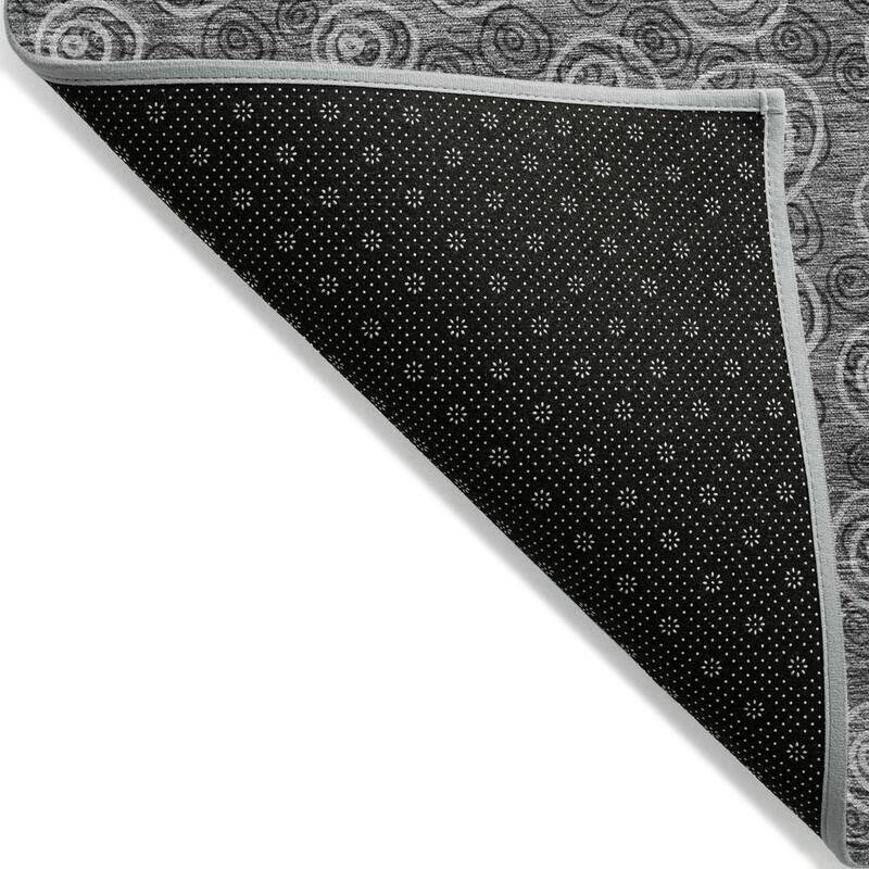 Machine Washable Indoor/ Outdoor Chantille Modern Bubbles Rug
