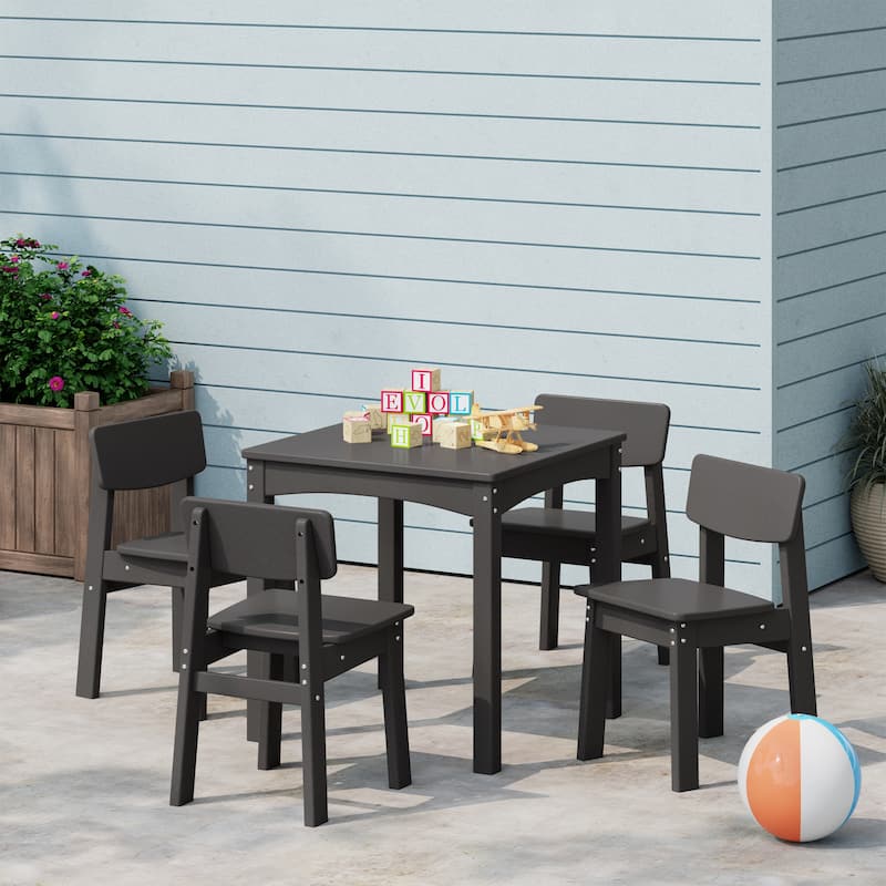 Polytrends Garden Party Kids Outdoor 5-Pieces Dining Set