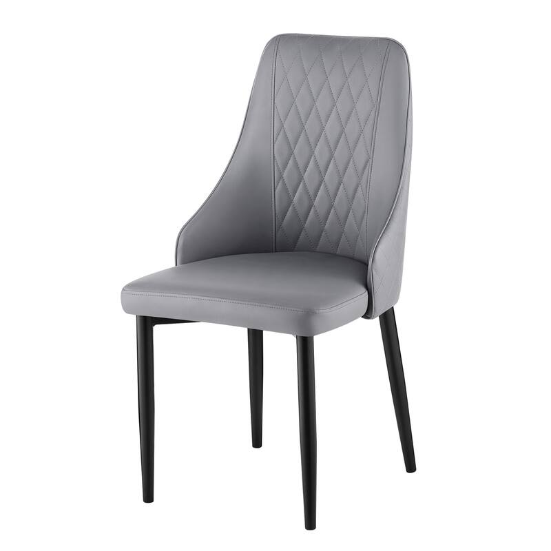 Faux Leather Upholstered Dining Chairs Set of 2 - 35.63"H x 17.72"W x 17.32"D