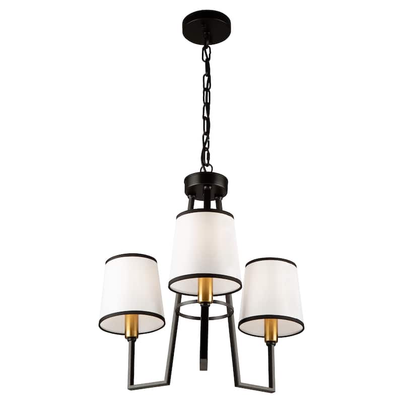 Artcraft Coco - Chandelier - 3-Light - Gold/Black - Gold, Black