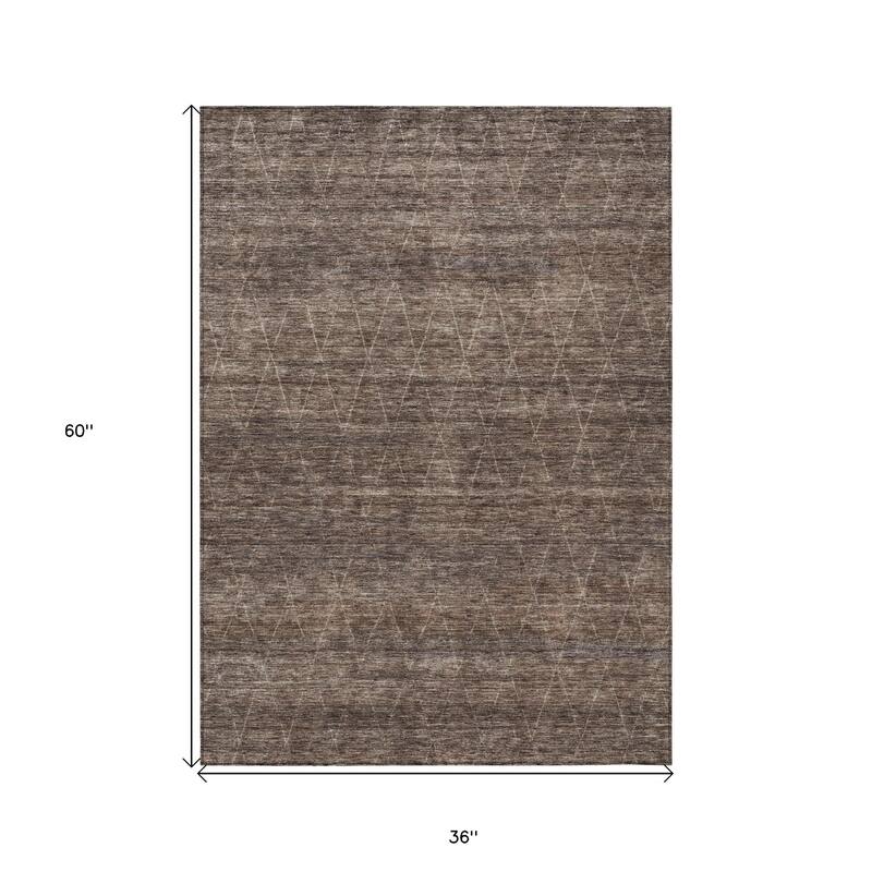 HomeRoots Geometric Transitional Rectangle Outdoor Rug