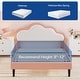 preview thumbnail 3 of 4, Moasis Full Bed Frame, LED Platform Bed with PU Faux Leather Adjustable Cloud Headboard