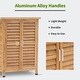preview thumbnail 44 of 43, Mcombo Outdoor Wood Storage Cabinet, Small Size Garden Wooden Tool Shed with Double doors, Outside Tools Cabinet 0985CR
