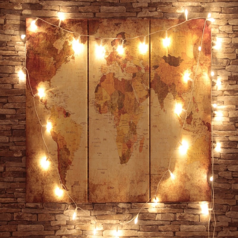 300-Count Clear Mini Christmas Light Set - White Wire