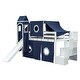 preview thumbnail 33 of 34, Castle style Loft Bed with Storage Staircase and Slide