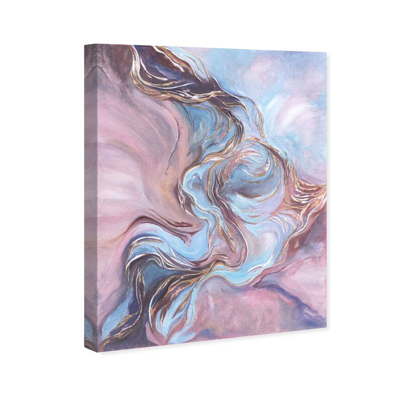 Wynwood Studio Abstract Royal Crystal I Pink and Rose Pink Glam Wall Art Canvas Print