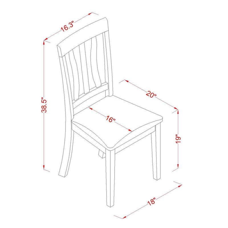 East West Furniture Dining Table Set- A Round Kitchen Table and Dining Chairs, Black & Cherry (Pieces & Seat Type Options)