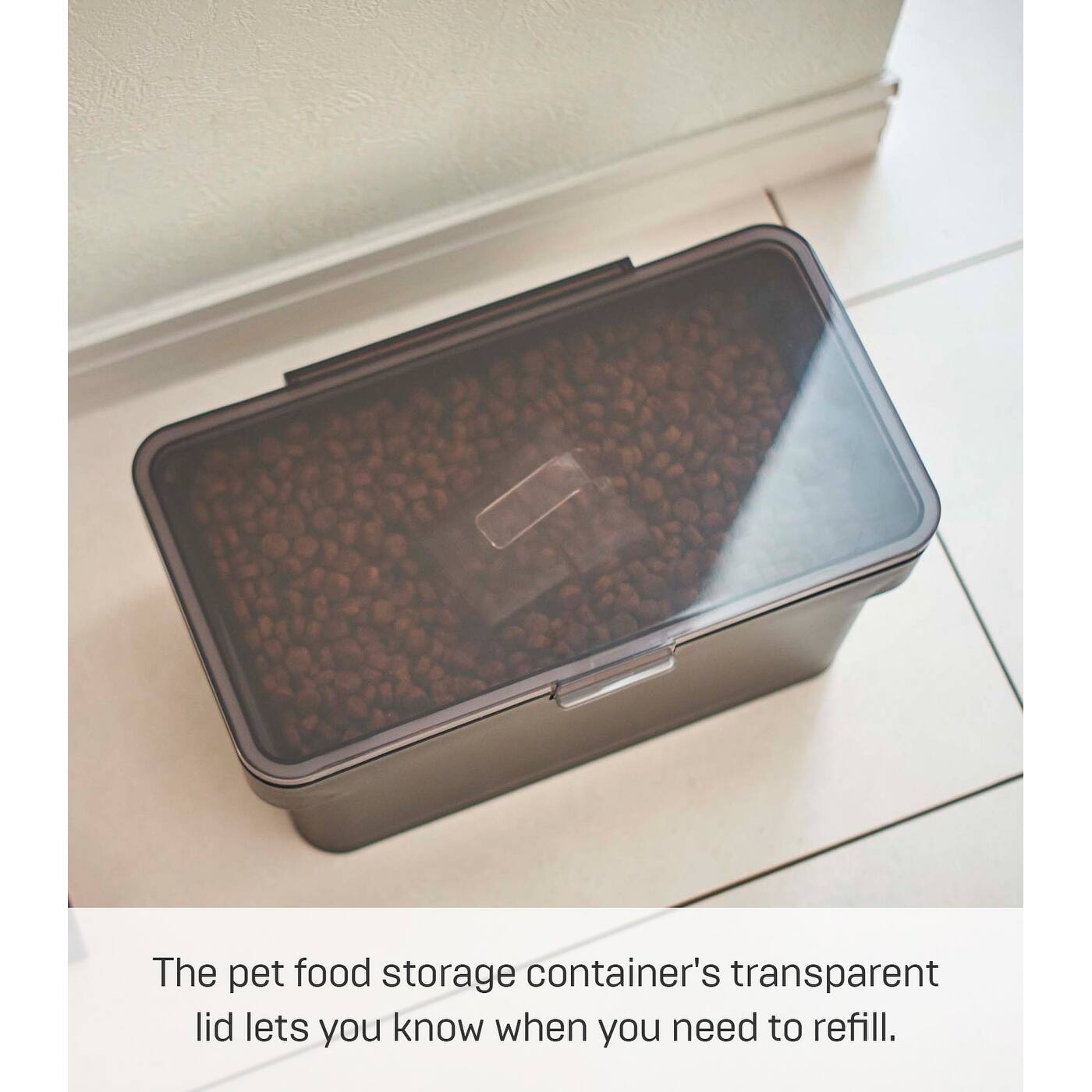 Yamazaki Home Airtight Pet Food Container Three Sizes, Polypropylene