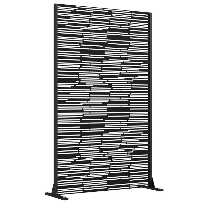 EROMMY Privacy Screen Metal Outdoor Indoor Divider, Weather & Rust Proof Garden Patio Pool Fence, Easy Assemble Modern Design