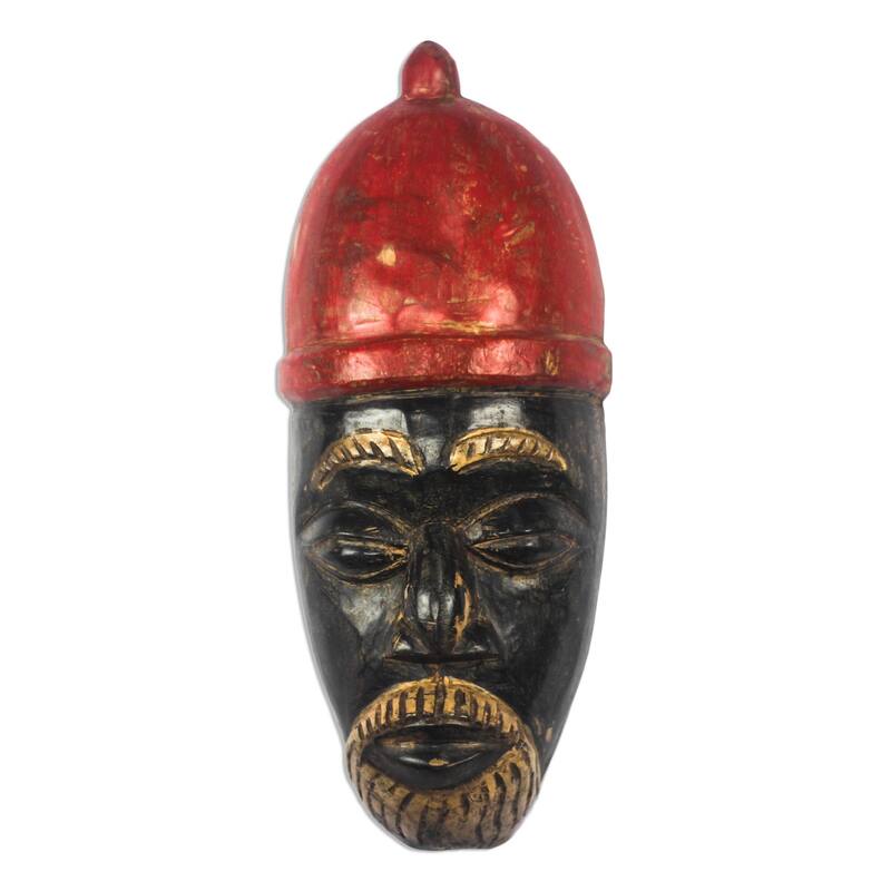 Novica Handmade Igwe Crown African Wood Mask
