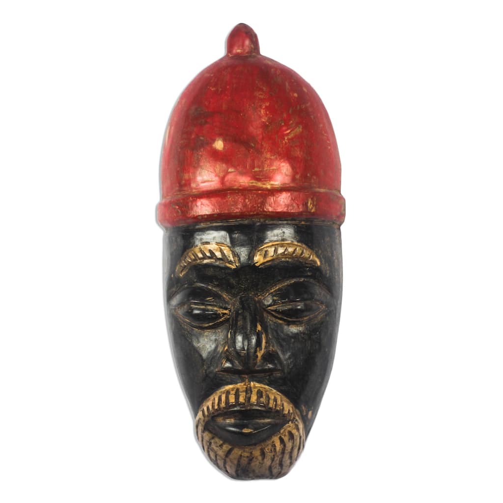 Novica Handmade Igwe Crown African Wood Mask