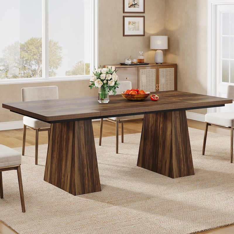 63-inch Rustic Wooden Dining Table for 4