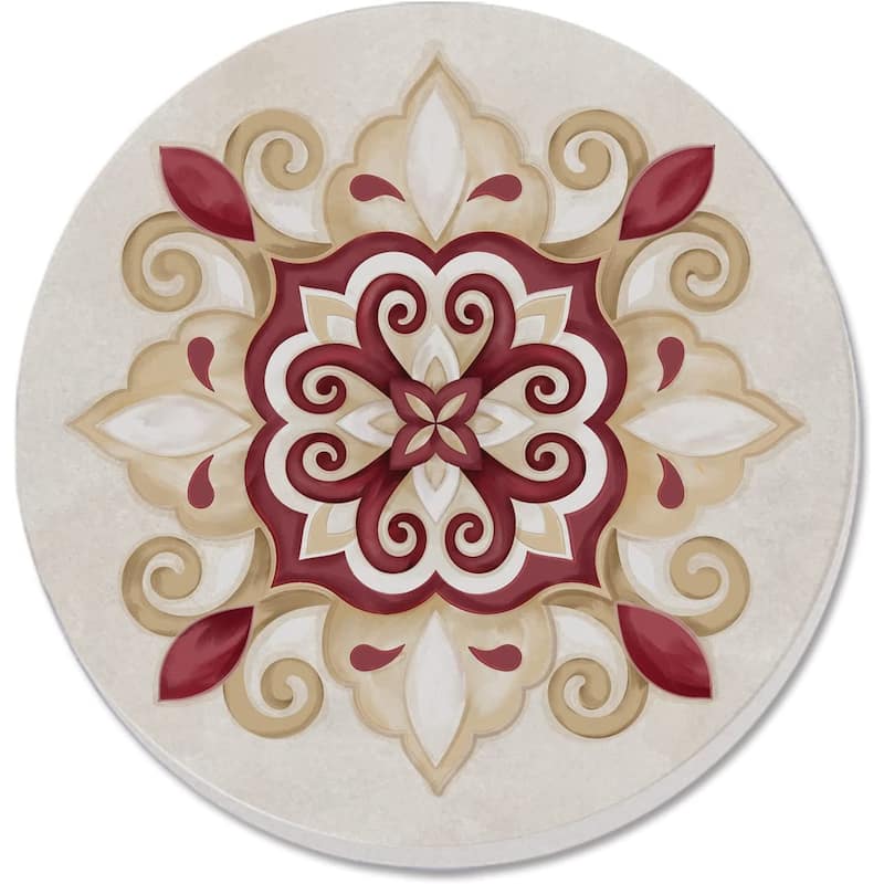 CounterArt Indigo Coastal Starfish Absorbent Stone Tumbled Tile Coaster Set of 4 Made in The USA Protective Cork Backing - Multi