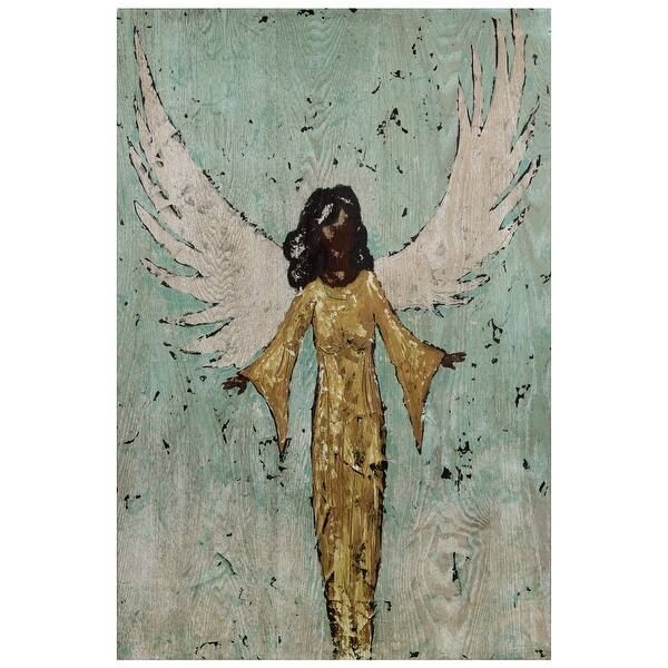 slide 2 of 9, "Earthly Angel II" Fine Giclee Printed Directly on Hand Finished Ash Wood Wall Art