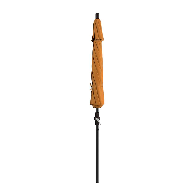 California Umbrella 9' Rd Golden State Series Patio Umbrella Bronze Aluminum Frame Crank Lift Collar Tilt Sunbrella
